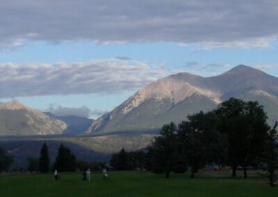 Views of the Collegiate Peaks Mountain Range from the Salida Golf Course Colorado - Best views and most affordable golf in the High Colorado Rockies