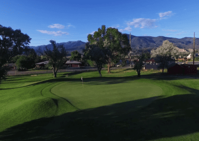 Hole 3 Views of the Collegiate Peaks Mountain Range from the Salida Golf Course Colorado - Best views and most affordable golf in the High Colorado Rockies